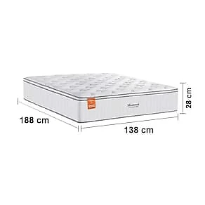 Cama Box Casal MGA Itaflex Colchão Inducol Montreal Europillow Molas Ensacadas SoftGel