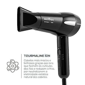 Secador de Cabelos Britânia BSC1200 com Tourmaline Íon Bivolt - 1200W