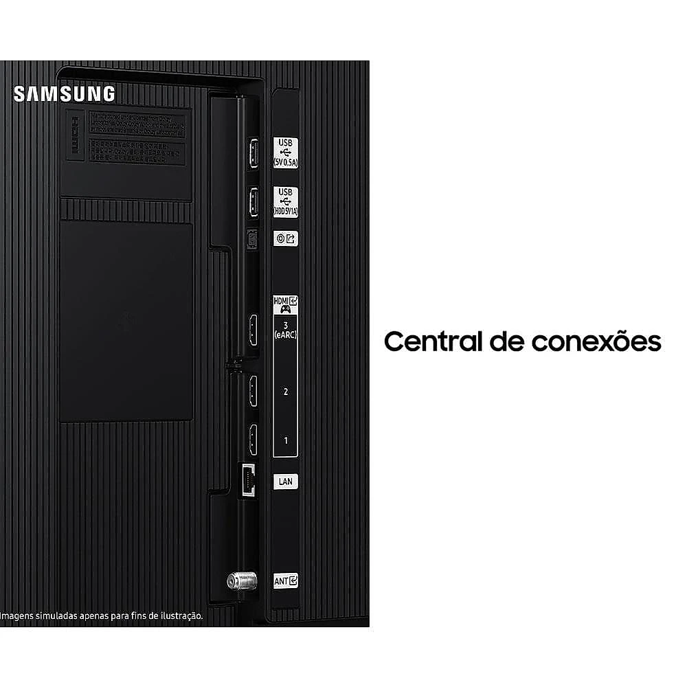 Smart tv 98" samsung crystal uhd 4k un98du9000 com wi-fi integrado, bluetooth, gaming hub, alexa e som em movimento virtual