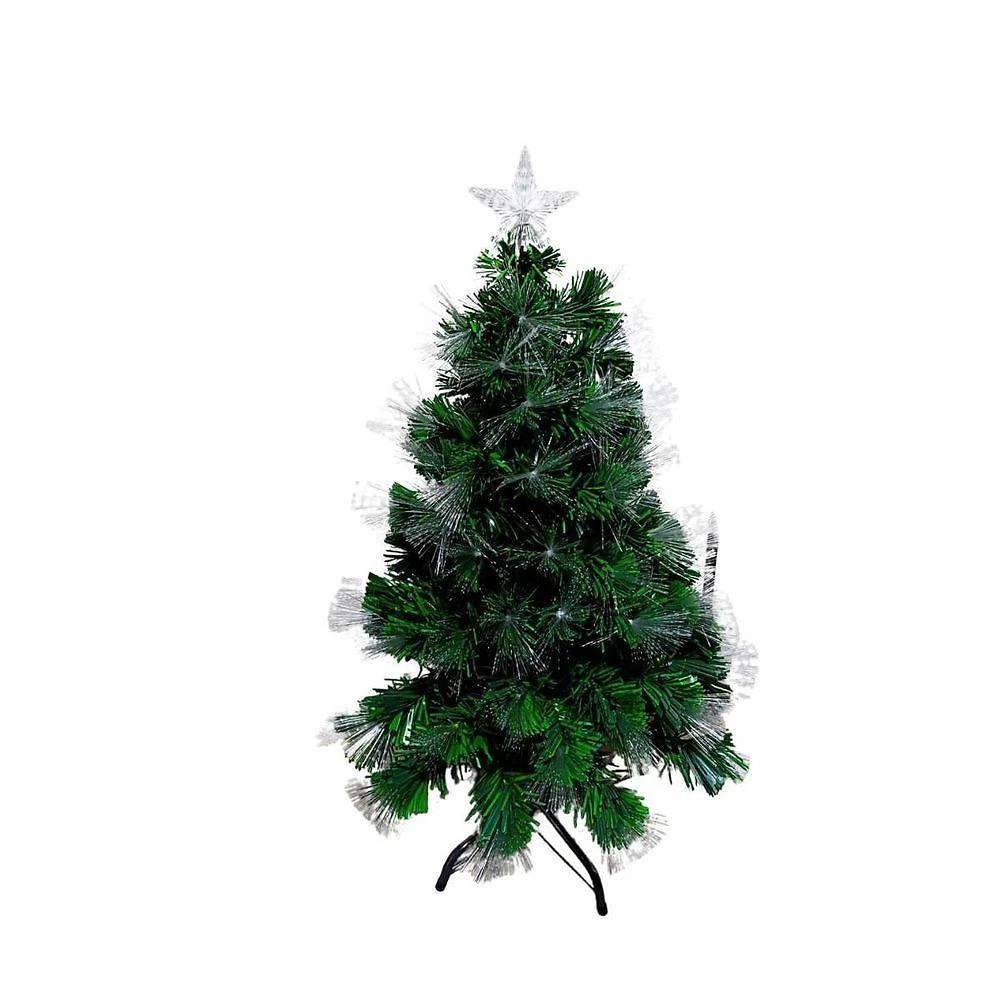 Árvore de Natal S090 Fibra Óptica Galhos com Leds Coloridos Bivolt