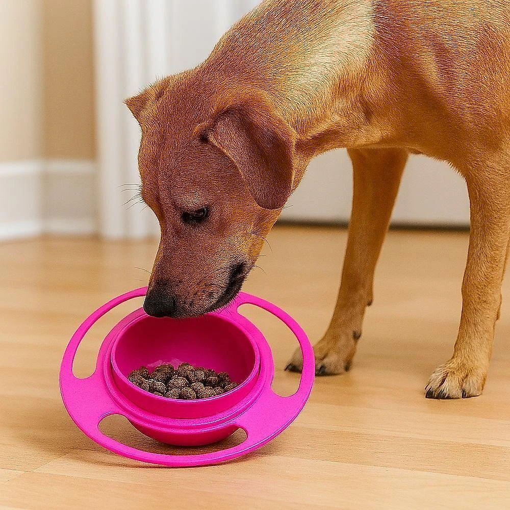 Comedouro Pet Yeet Giratório Anti-sujeira para Cães e Gatos Plástico 17cm 1 Unidade