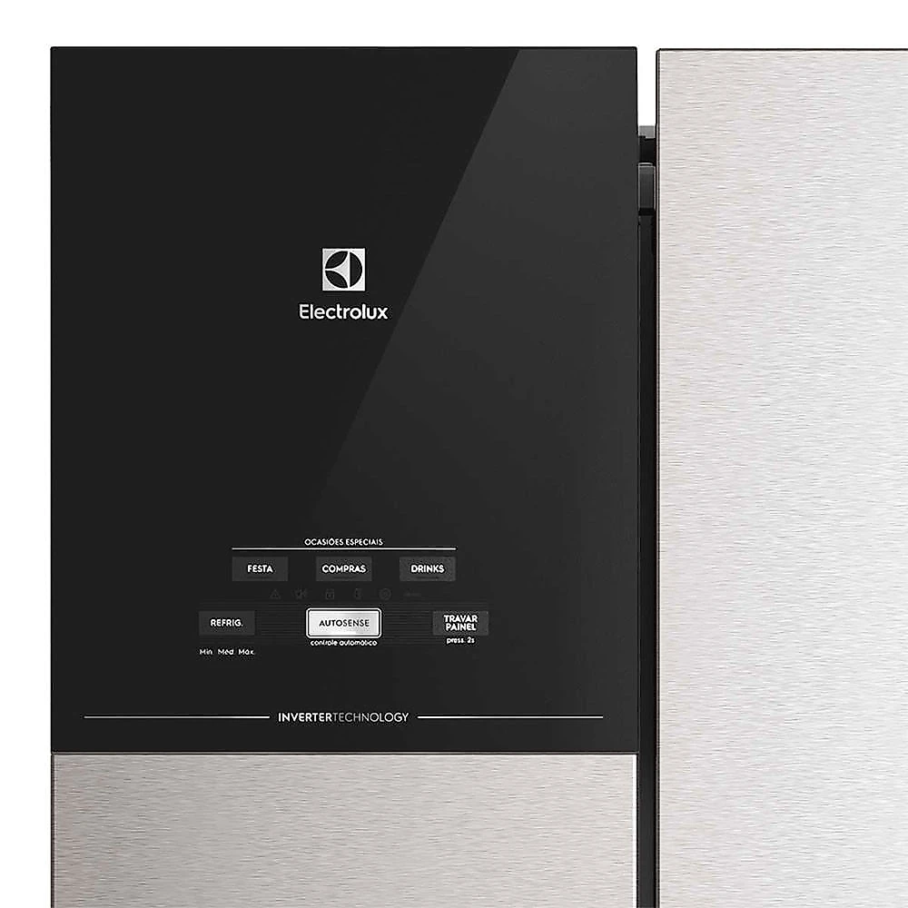 Geladeira Electrolux Frost Free Inverter 480L Efficient AutoSense 3 Portas IM7S Inox Look - 110V