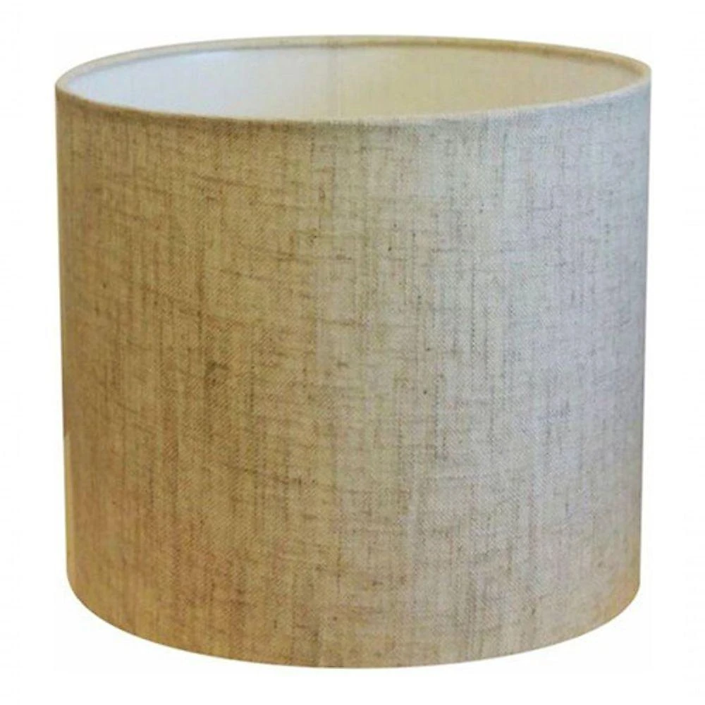 Cúpula Abajur E Luminária Cilíndrica Vivare Cp-7011 ø30x21cm - Bocal Nacional Rustico-bege