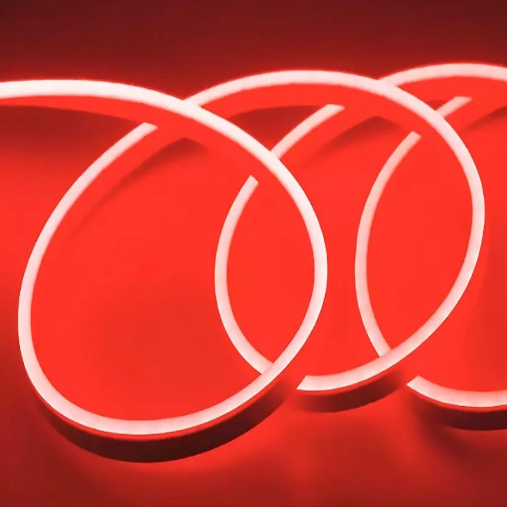 Fita de LED Mangueira Neon Silicone 100% Flexível 5m IP67 Vermelho OEM
