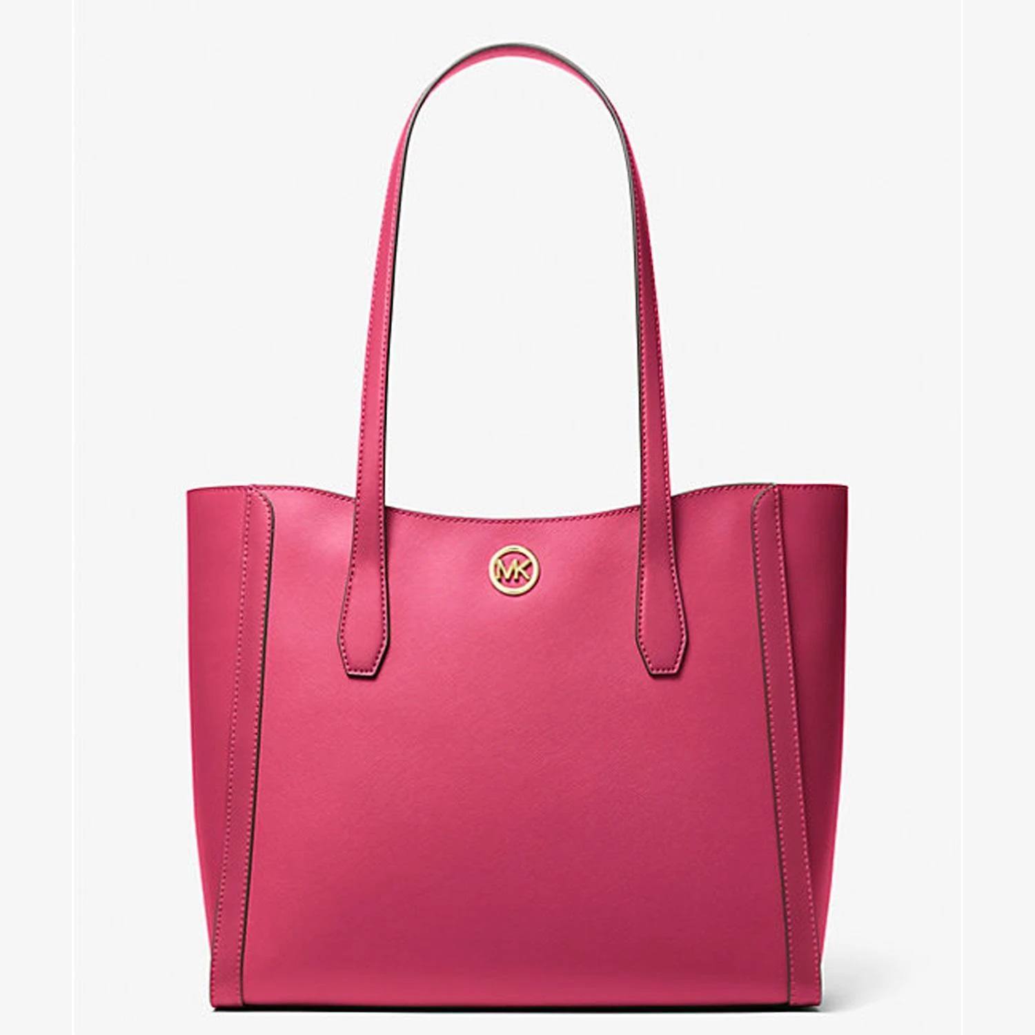 Miniatura Bolsa De Ombro Michael Kors Leida Tote Grande Electric Pink