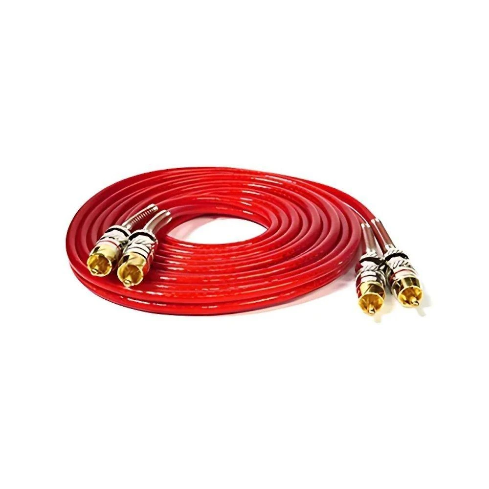 Cabo 2 X 2 RCA Profissional NWT CBRC0035 Dupla Blindagem 1m Bivolt Vermelho