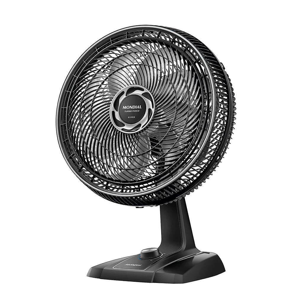 Ventilador Mondial 140W 40cm 8 Pás 3 Velocidades Preto VTF-40-8P-BS 220V