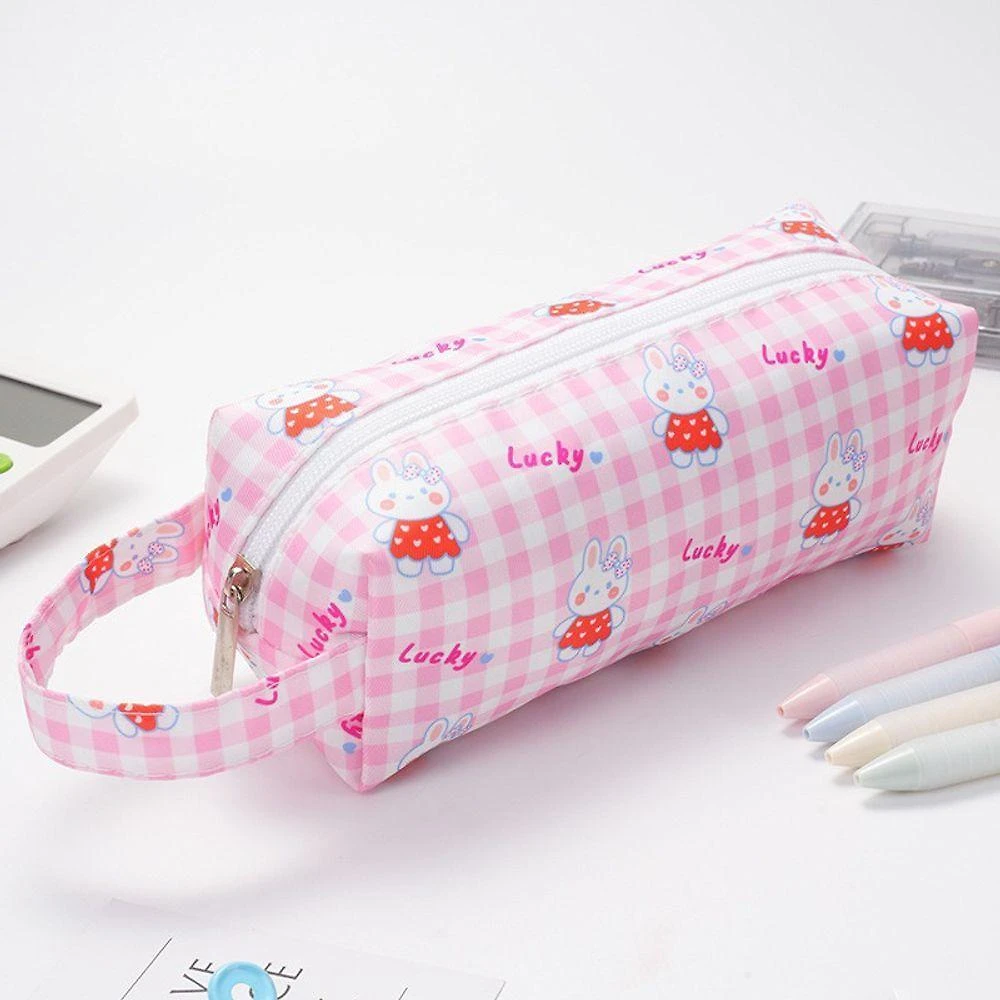 Estojo de Lápis Portátil OEM Cor Coelho com 2 Compartimentos e Alça 7 e 5 X 19 e 5 X 7 e 5 cm