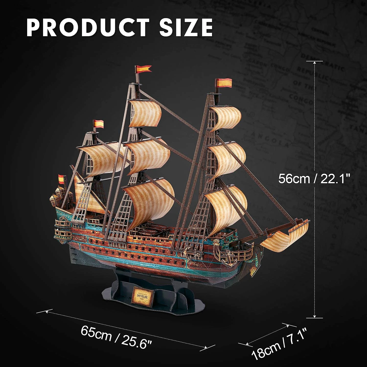 CubicFun Quebra Cabeças 3D Nvio San Felipe com Led para Crianças e Adultos 248 Peças