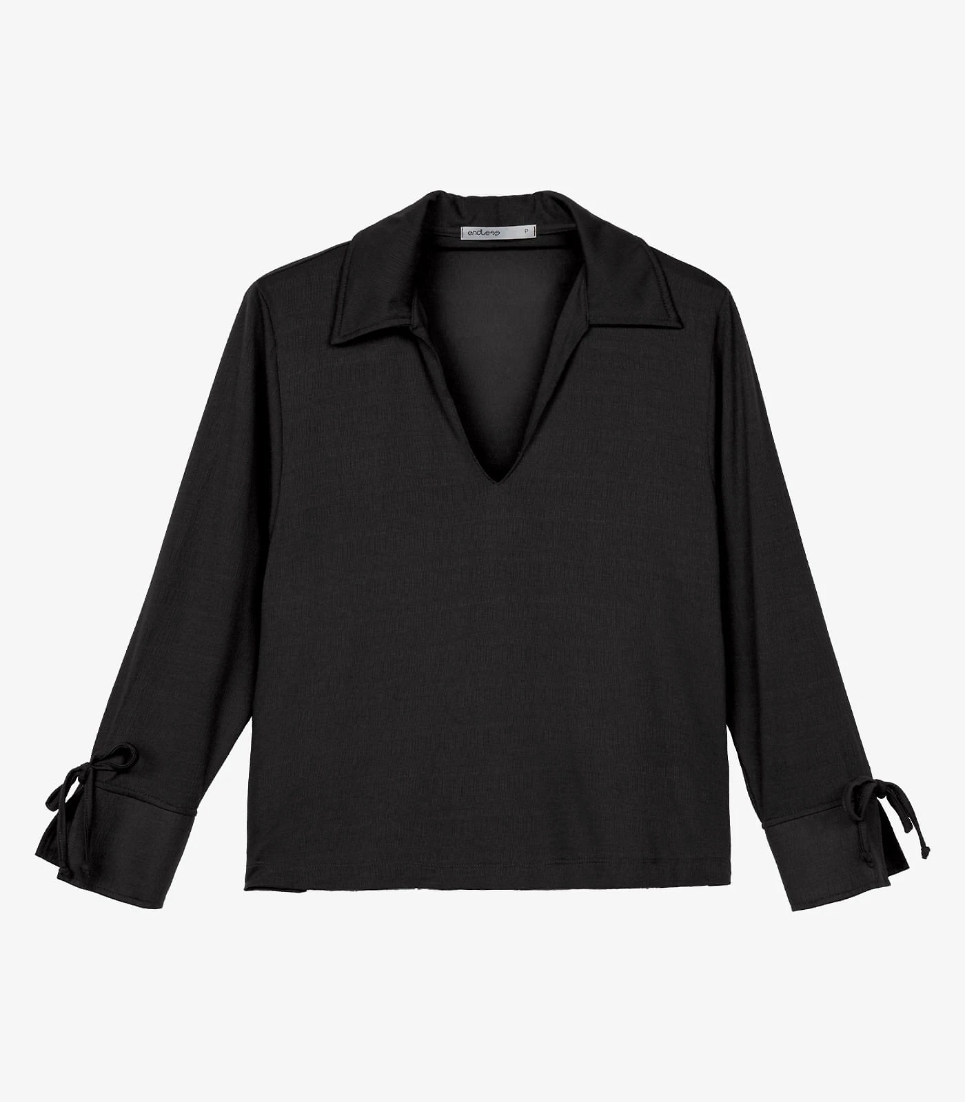 Camisa Feminina Manga Longa Decote V Endless Preto