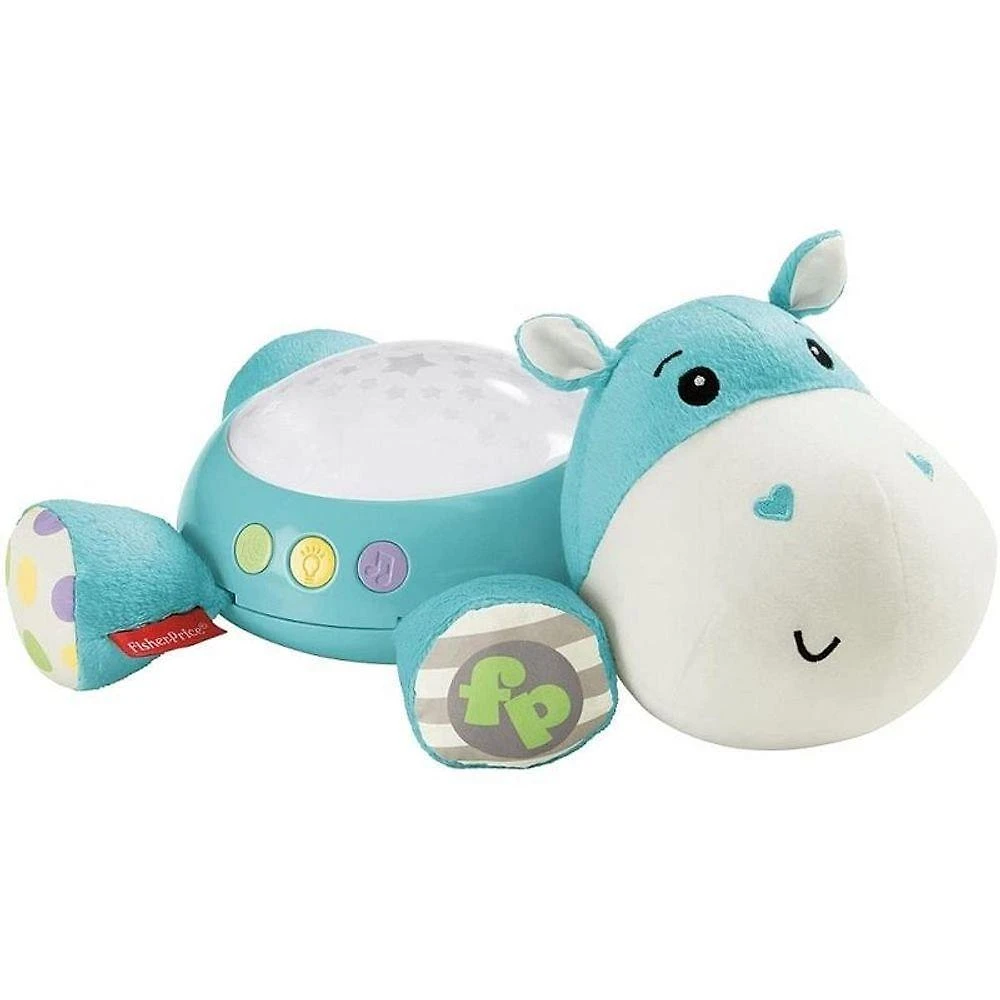 Projetor Infantil Hipopótamo Newborn Toys Luzes Estreladas Sons de Ninar Mattel