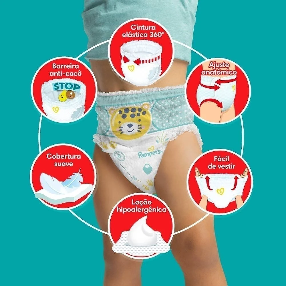 Miniatura Fralda Pampers Pants Max Ajuste Total G Com 94 Unidades