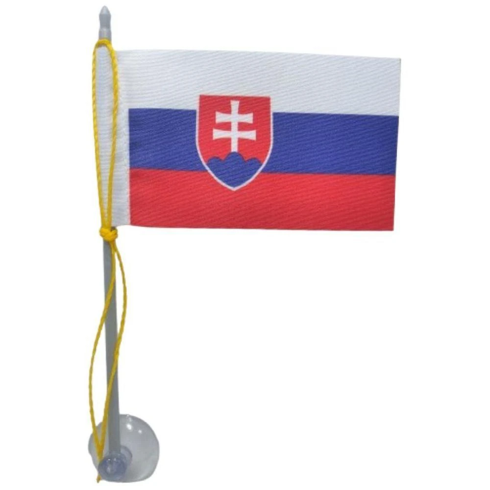 Mini Bandeira com Ventosa para Vidro Modelo Eslováquia Azul 8CM X 5,5CM SP Bandeiras