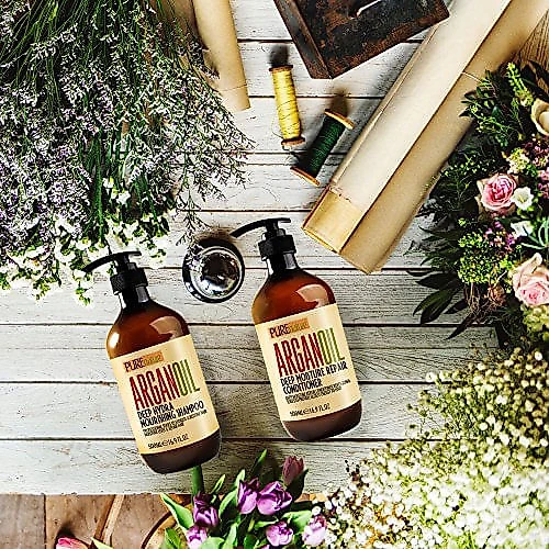 Shampoo e Condicionador Óleo de Argan Marroquino Cabelos Danificados Secos e Finos 500ml