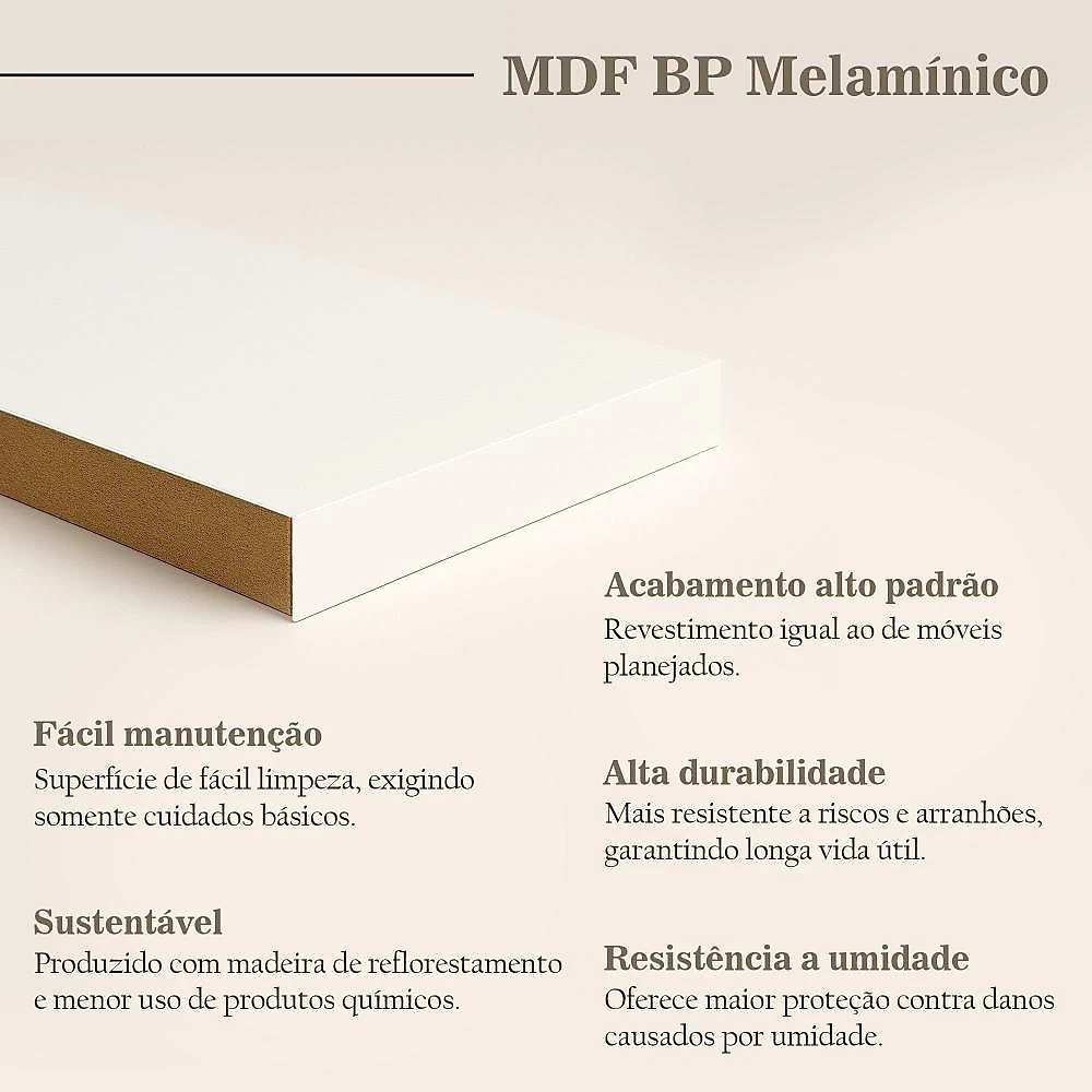 Closet Casal 100% Mdf Bp 237cm 3 Gavetas Monreale Preto
