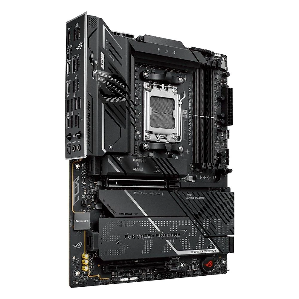 Placa Mãe ASUS ROG STRIX X870E-H GAMING WIFI7, AMD AM5, ATX, DDR5, Wi-fi 7, Bluetooth, Preto - 90MB1M90-M0EAY0