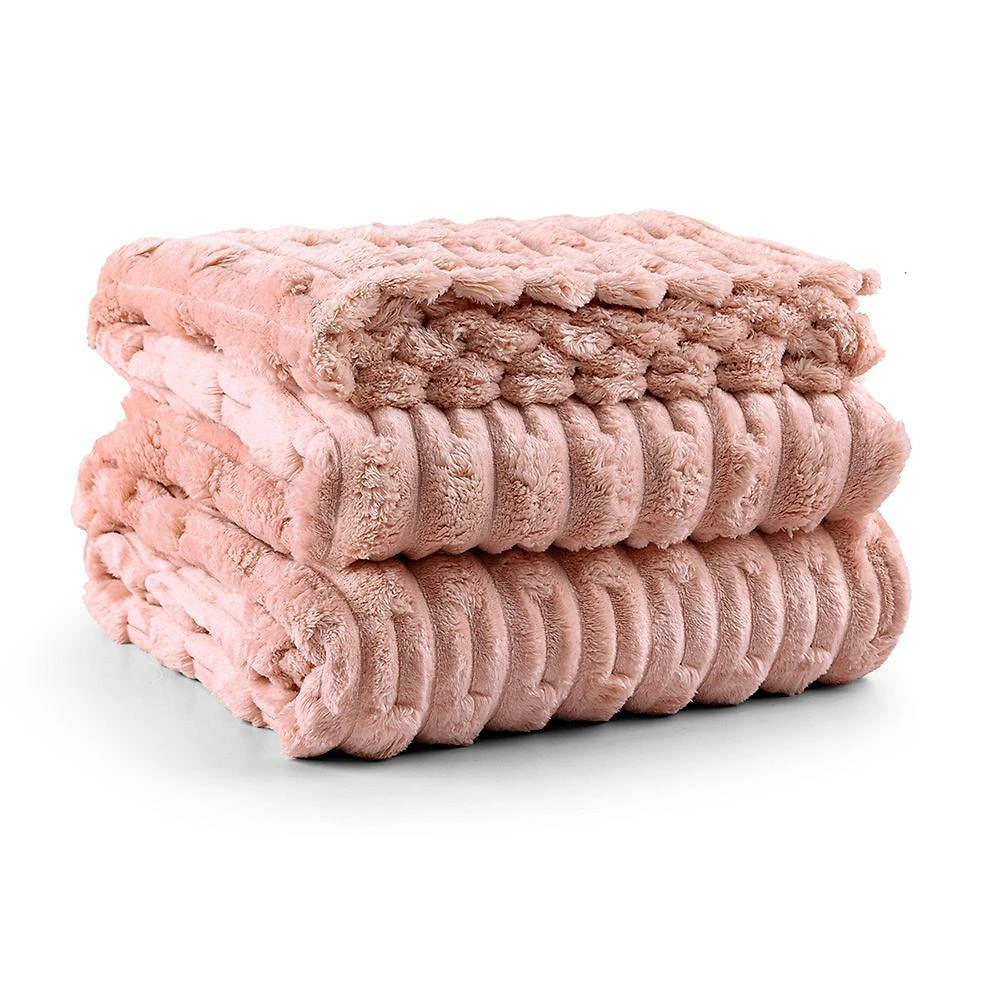 Cobertor Popcorn Ultrasoft Dupla Face Queen 220x240CM Poliéster Blush