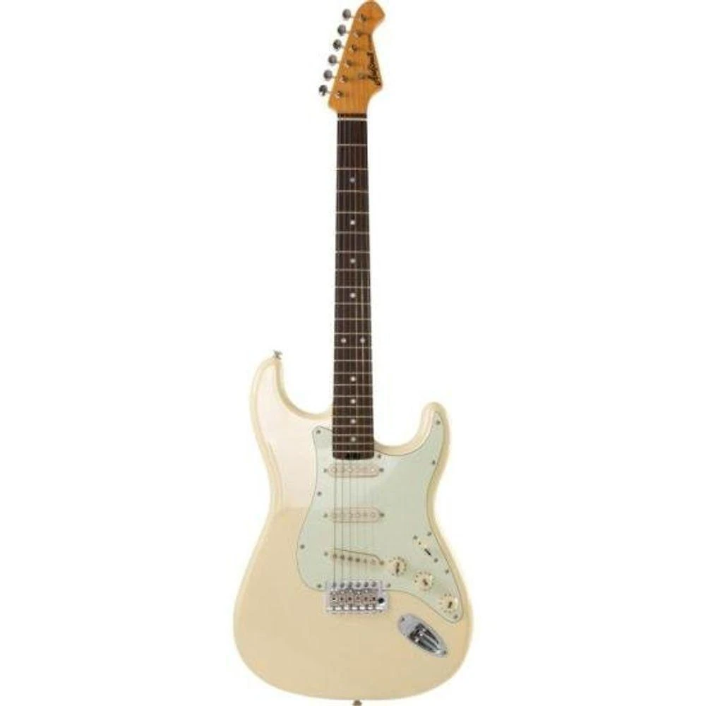 Guitarra Elétrica Pro II STG-62 com Corpo em Alder e Captadores single-coil Vintage White Aria
