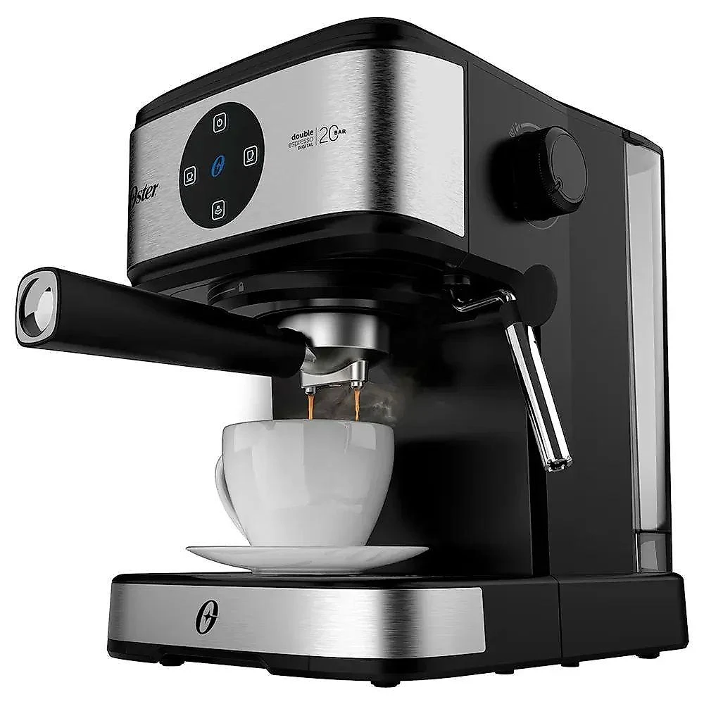 Kit Cafeteira Espresso Double Digital e Moedor de Café Precision 18 Níveis Oster 110V