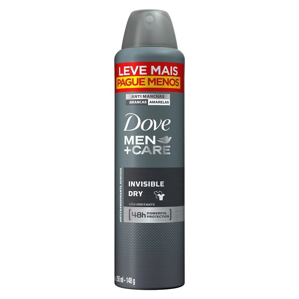 Desodorante Aerosol Dove Men+care Invisible Dry 48h 250ml Leve Mais Pague Menos