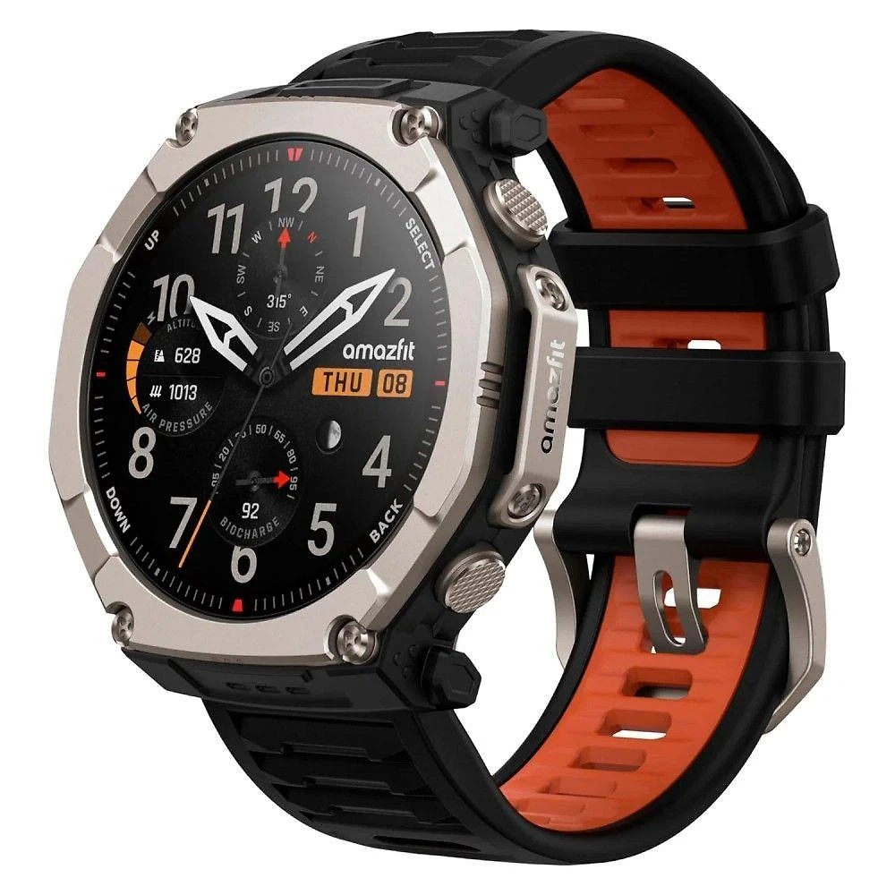 Smartwatch Amazfit T-rex Ultra 2 44MM Monitoramento de Saúde Bateria 480h Preto