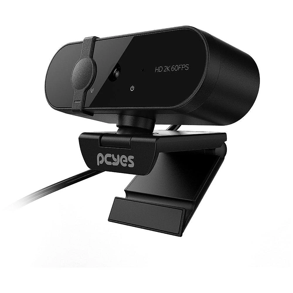 Webcam Pcyes Raza 2K-01, 2K, Foco Automático, Com Microfone, Preto - Rz2K01 