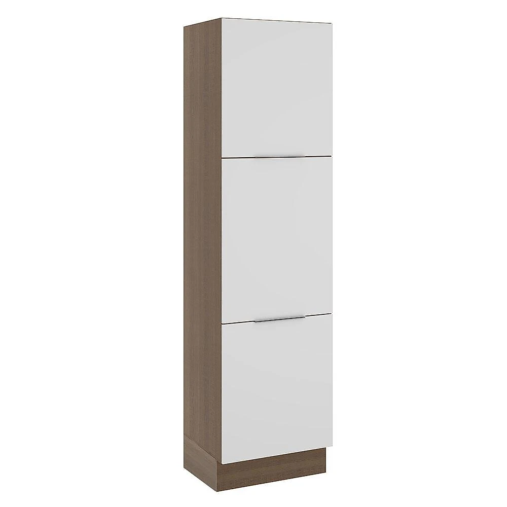 Paneleiro madesa stella 60 cm 3 portas - rustic/branco