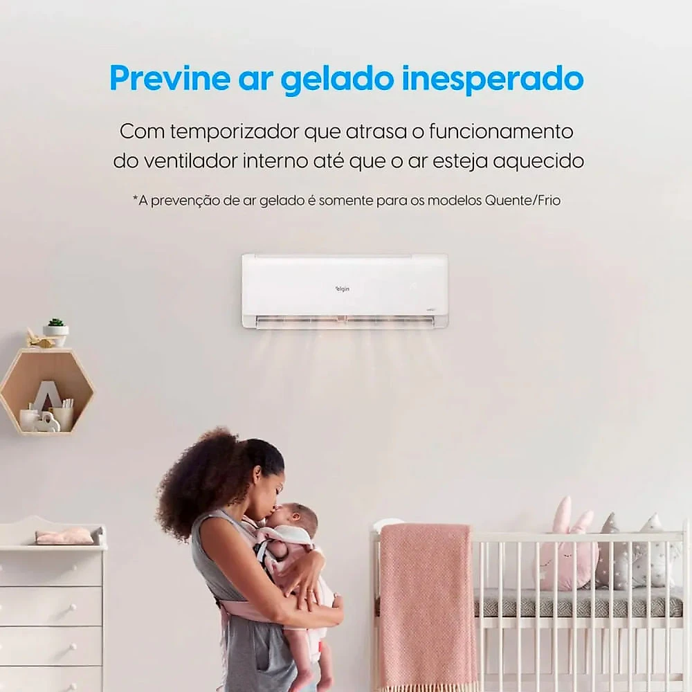 Ar Condicionado Eco Inverter II Split 9000 BTUs Frio Elgin 220V