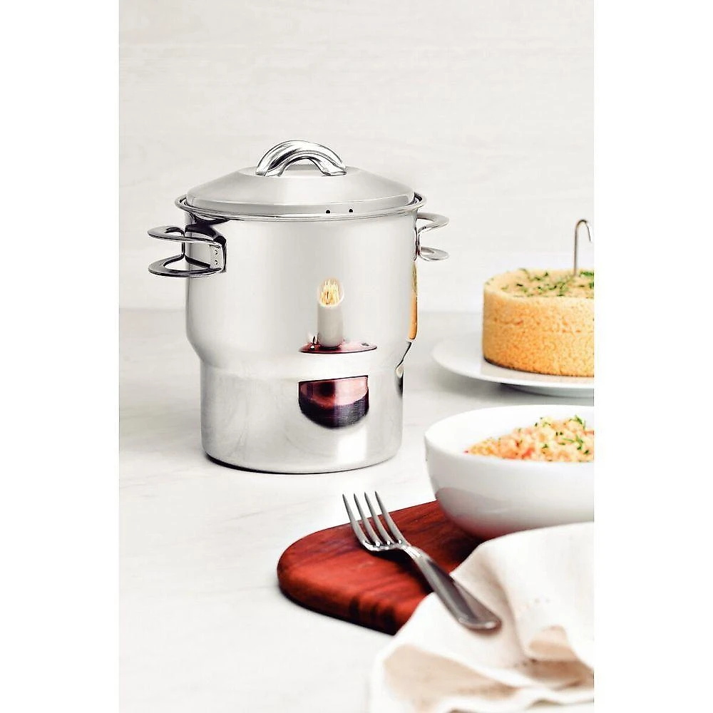 Cuscuzeira Solar em Aço Inox com Tela Perfurada e Tampa com Saída de Vapor Inox Tramontina