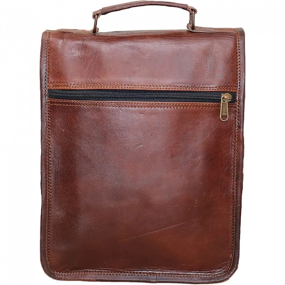 Mochila Unissex JAALD de Couro Sintético para Laptop , Marrom