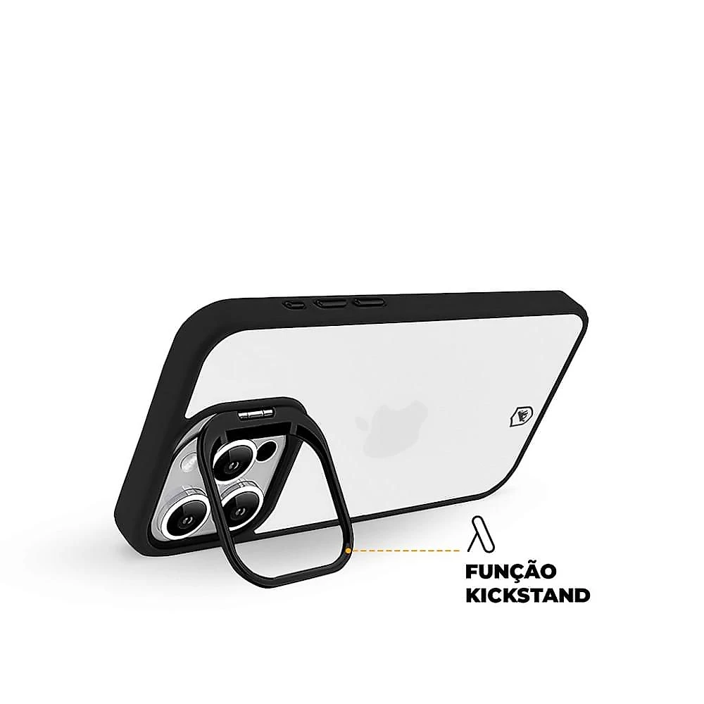 Kit Capa Gravity Preta e Película Ultra Safe para iPhone 15 Pro Max - Gshield