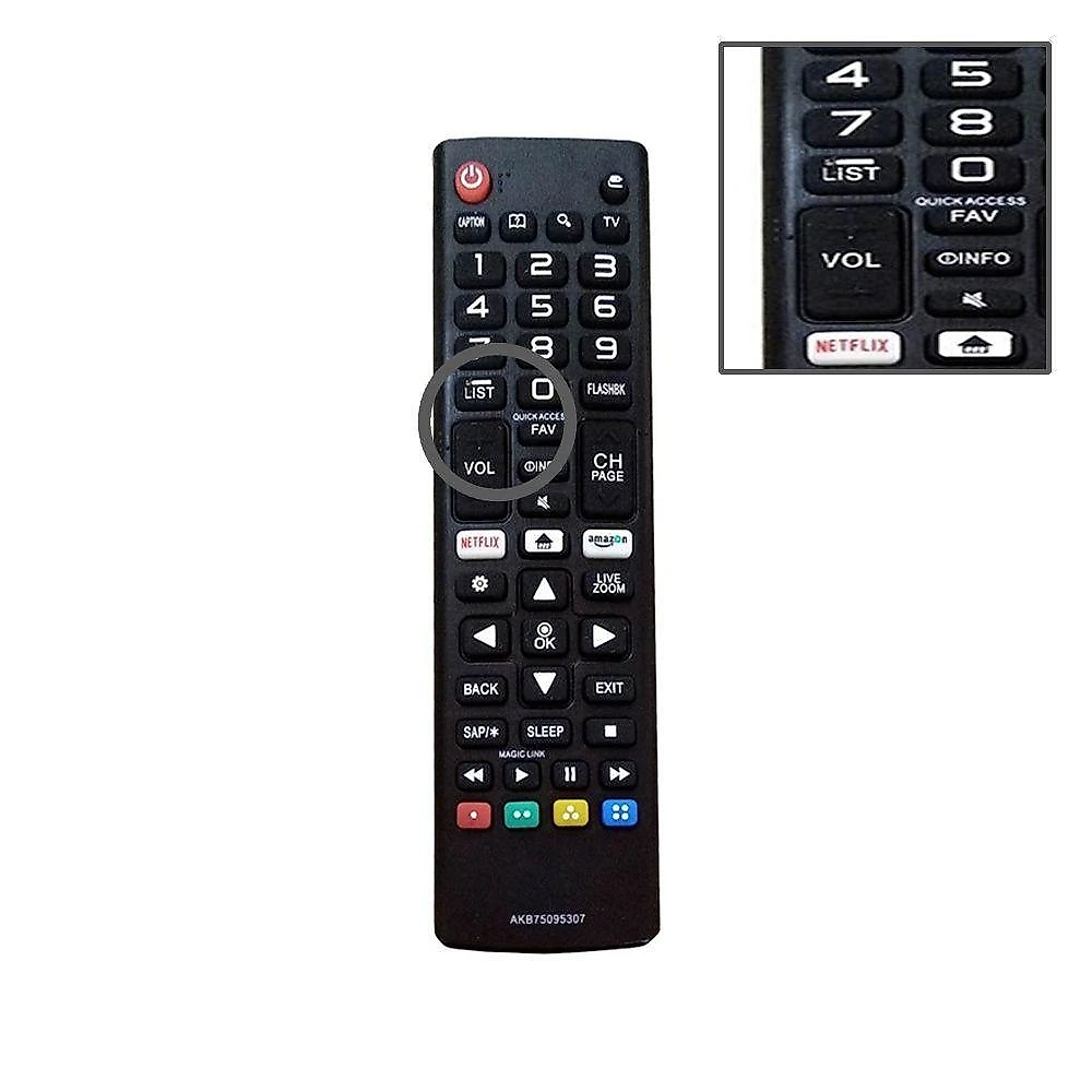 Controle Remoto Grupo MXT 01347 TV LED LG AKB 75095308