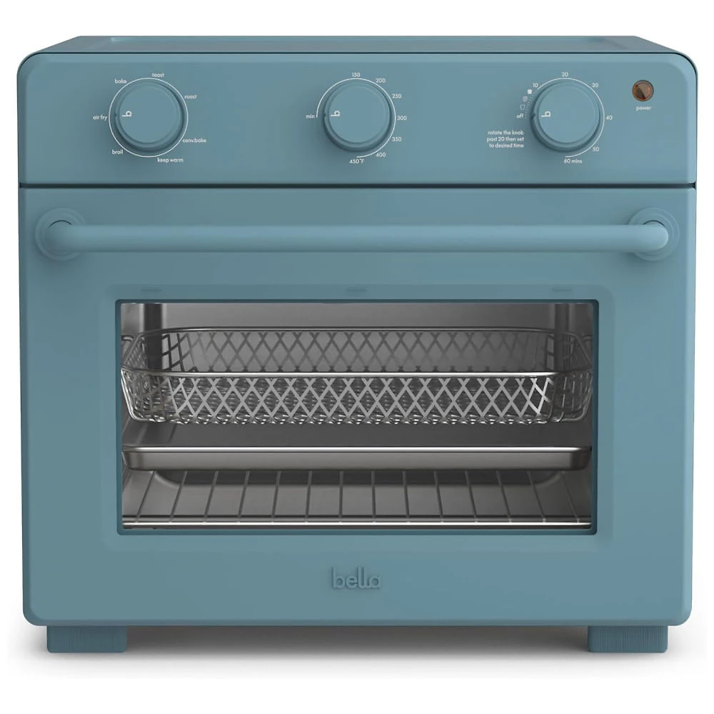 Forno Elétrico 7 em 1 com Capacidade de 23L, Desligamento Automático, Temporizador Audível e 7 Menus Predefinidos, 110V 1700W, Bella, Azul