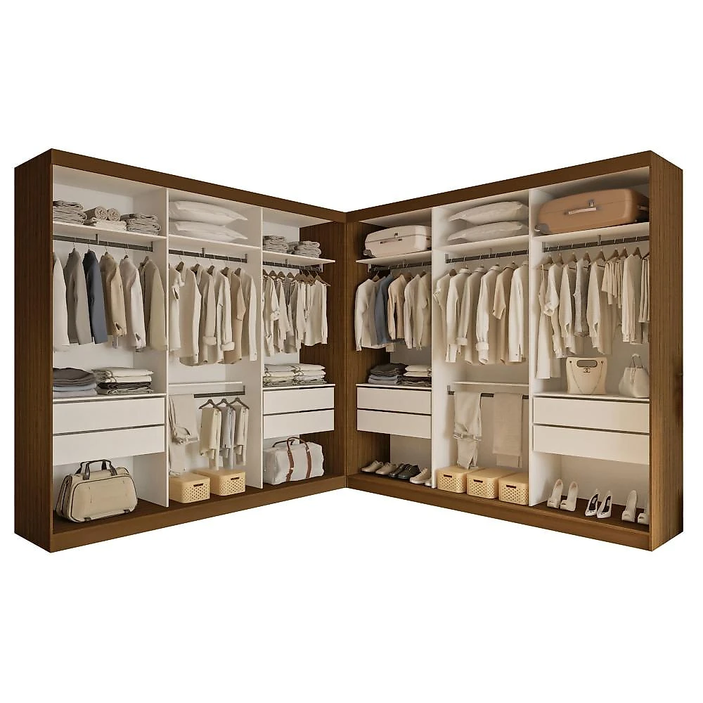Closet Casal sem Portas 8 Gavetas Paris Duo Premium Freijó