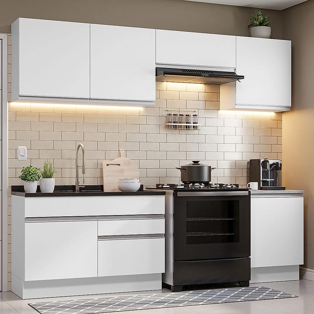 Armário de cozinha completa 260cm branco glamy madesa 04
