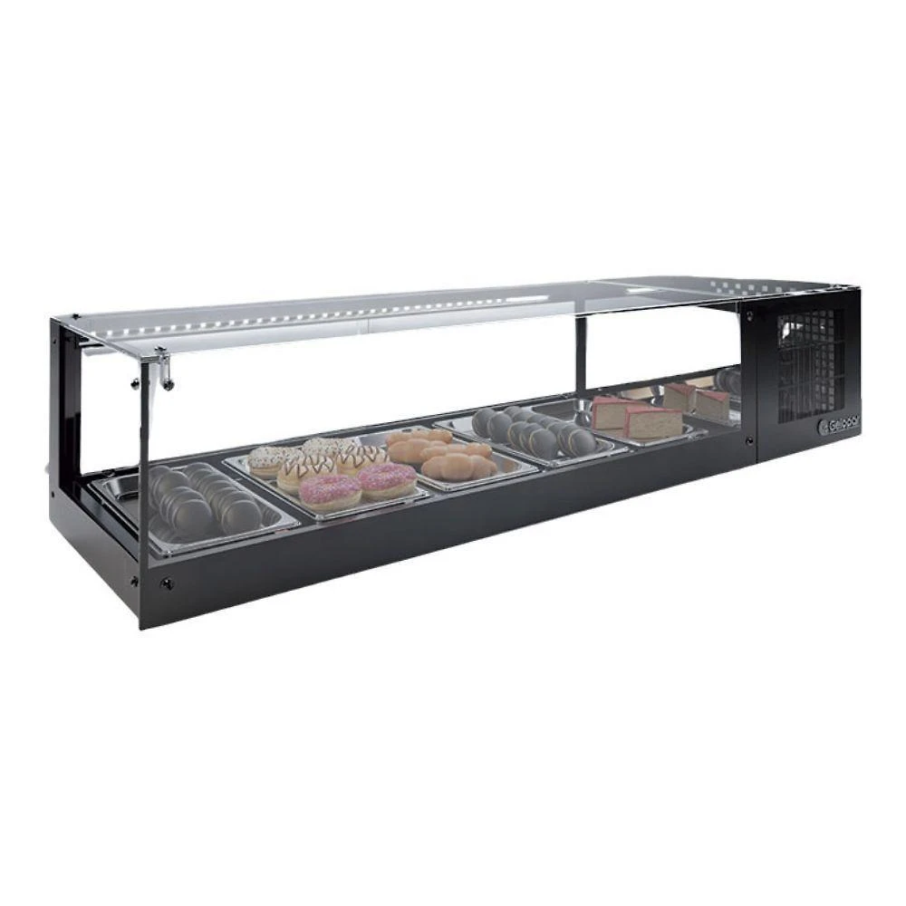 Vitrine Refrigerada De Bancada Sem Bandejas Com Termostato Gvrs150t Preta Gelopar 220V