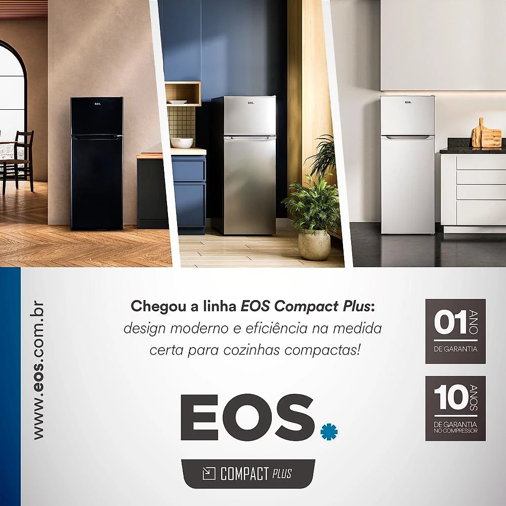 Geladeira EOS 240 Litros Duplex Inox ERV270DS 220V