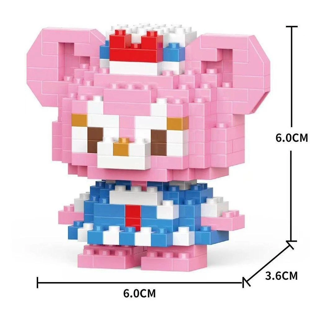 Brinquedo Blocos de Montar Infantil w2601-02 Educativo com Animais em Plástico ABS OEM