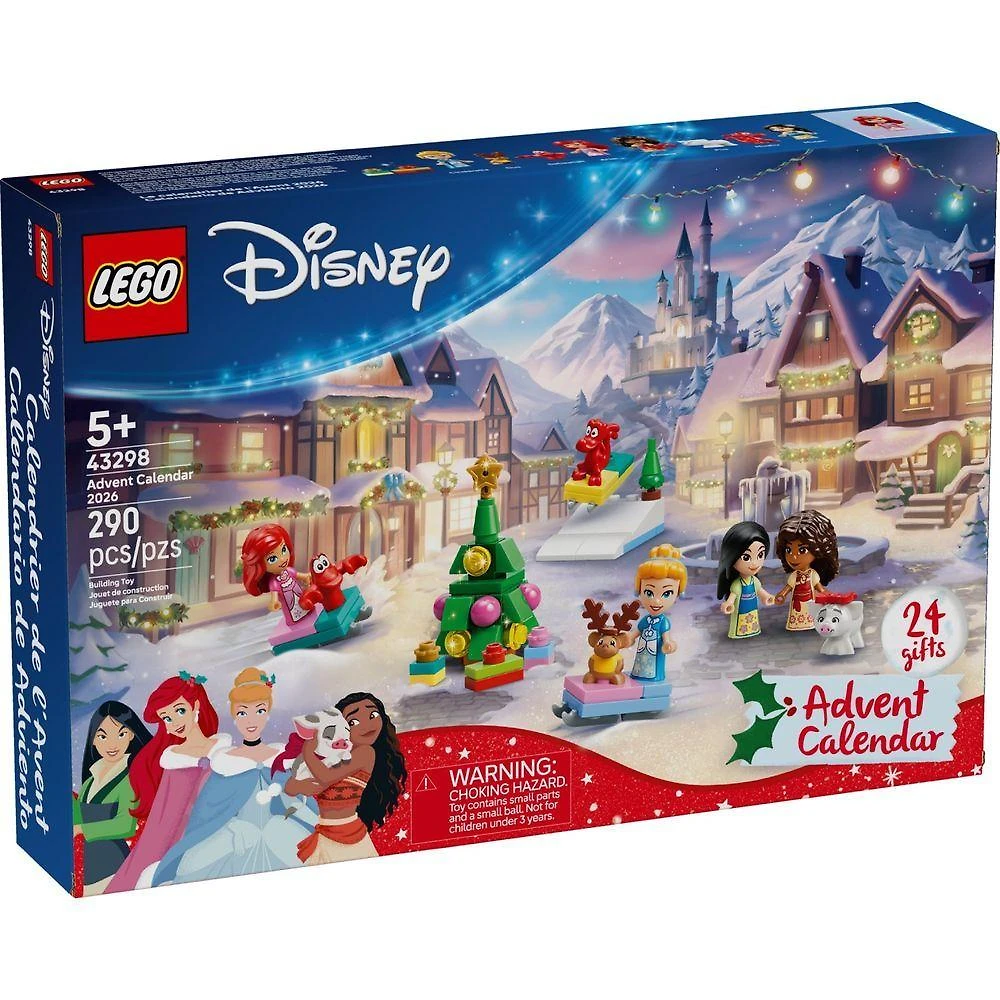 Calendário do Advento das Princesas 2026 24 Dias Caixa em Tabuleiro Branco Lego
