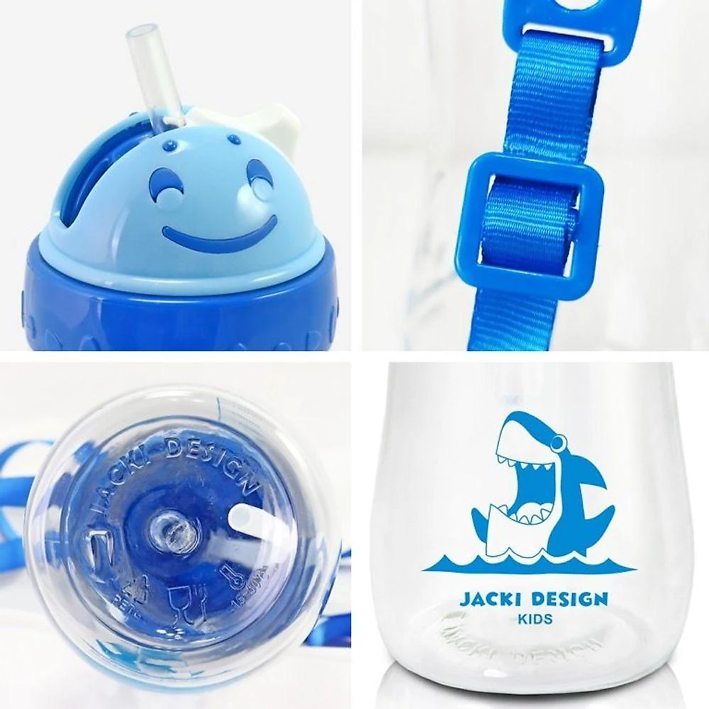Conjunto Lancheira Térmica Com Garrafa 460ml E Pote P- Lanche De 2 Andares 400ml Azul
