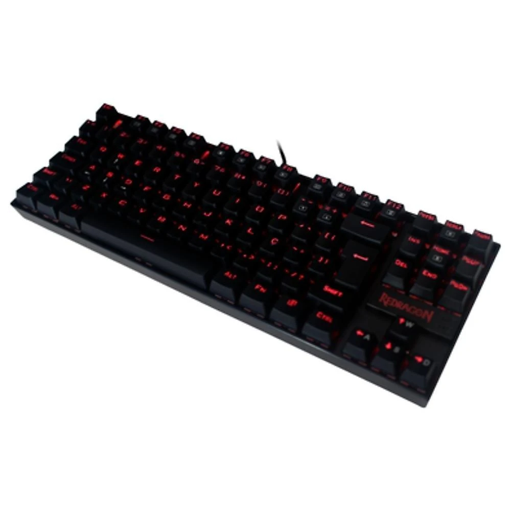 Teclado Mecânico Gamer Redragon Kumara, Anti-Ghosting, LED Vermelho, Switch Outemu Brown, ABNT2, Preto - K552-2 (PT-BROWN)