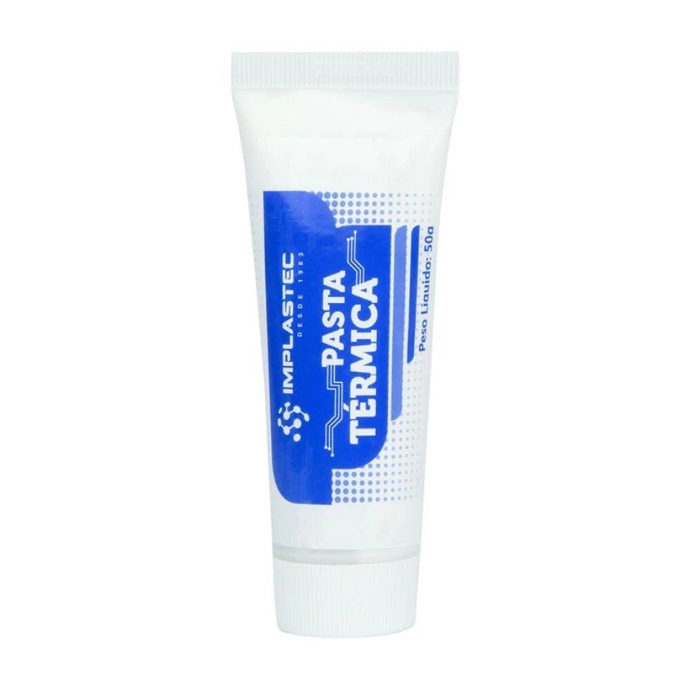 Pasta Térmica Implastec Silicone Bisnaga 50g para Dissipador de Calor e Semicondutor