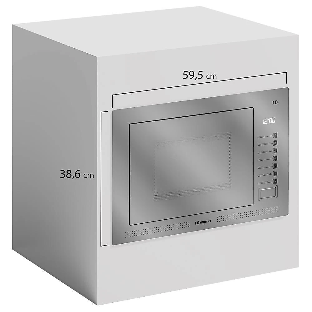 Micro-ondas De Embutir Mueller 25 Litros Espelhado MME25K Cinza 110V