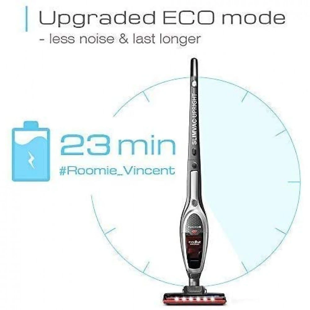 ROOMIE TEC Aspirador de Pó sem Fio 2 em 1 2200mAh Bateria Liion Cinza