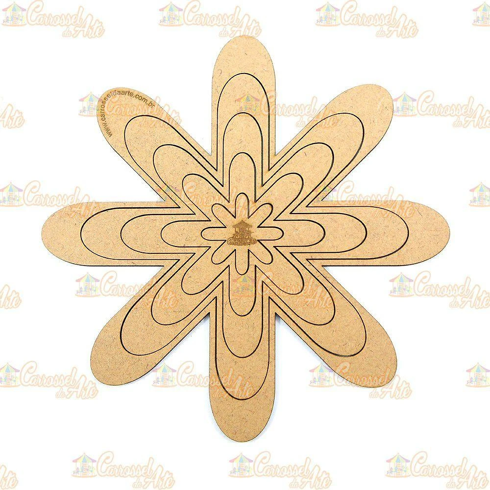 Gabarito 8 Pétalas Mdf G014