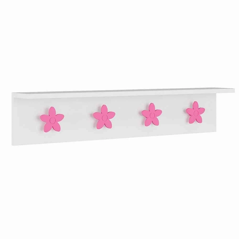Cabideiro Infantil Branco/prink