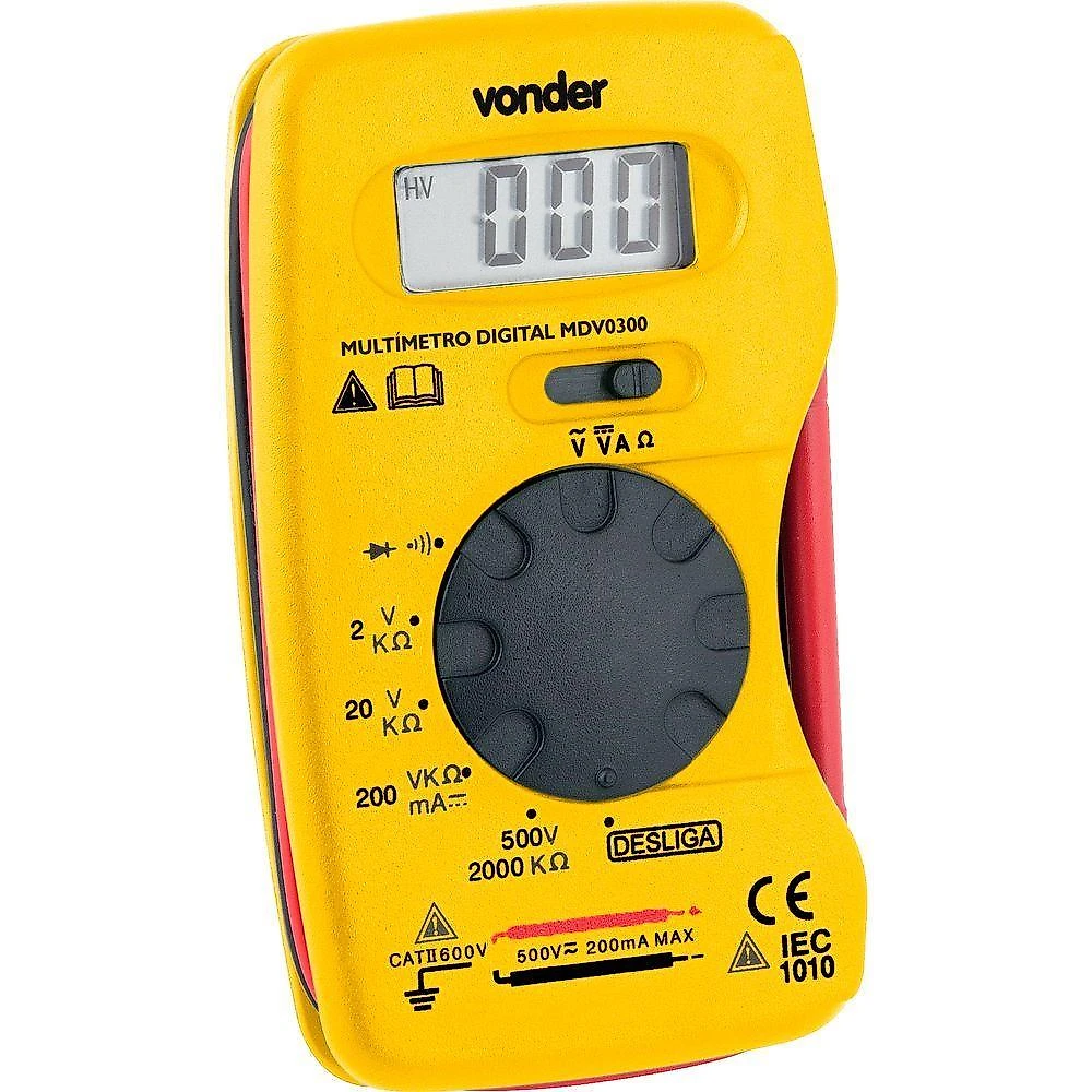 Multímetro Digital AComdc 200-500 Volts Mdv0300 Vonder