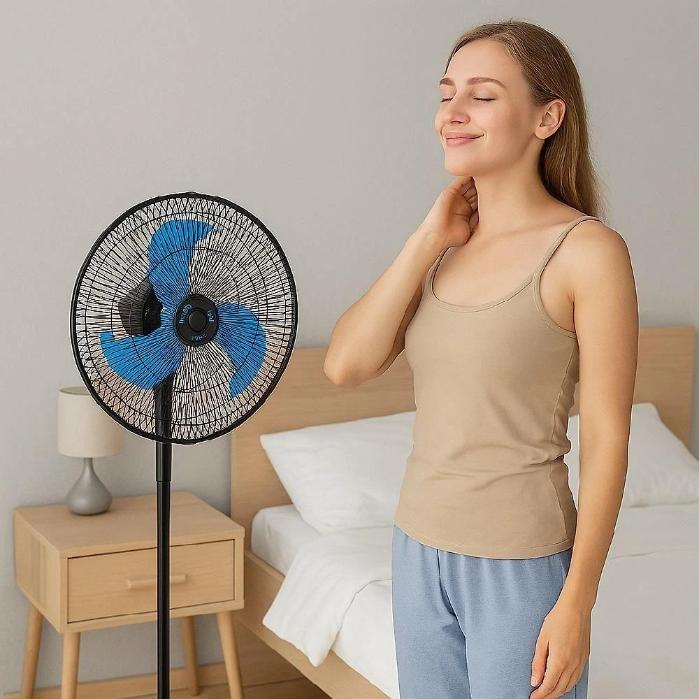 Miniatura Ventilador Coluna 220V De Chao Potente Profissional 3 Velocidades 45w Coluna Pedestal Giratorio 3 Velocidades Turbo Sile