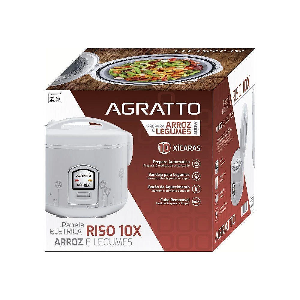 Panela Elétrica Agratto Riso PA10X 10 Medidas 110V