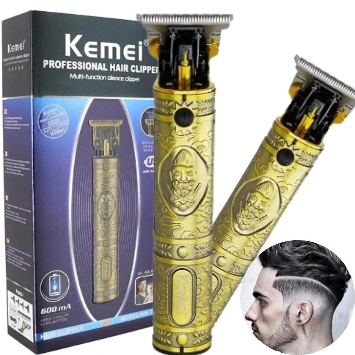 Miniatura Maquina Cortar Cabelo Bateria Recarregável Via Usb Cor